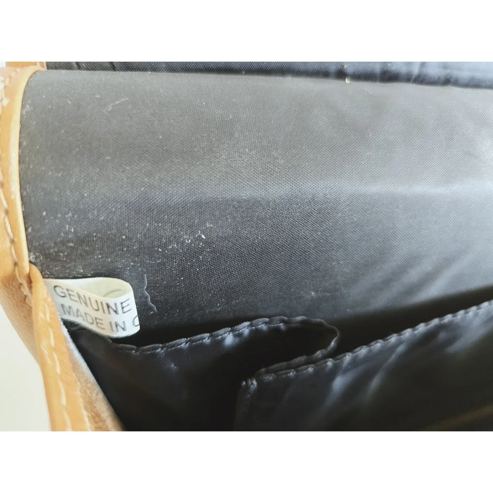 Vintage Charlie Leather Company Shoulder Computer Bag Sache